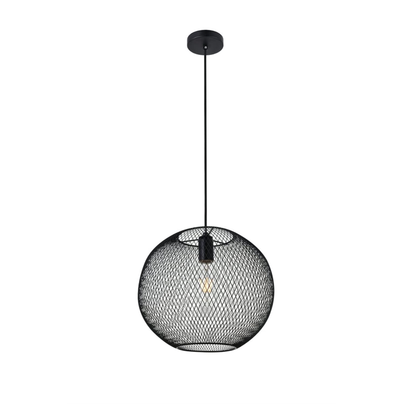 Living District Keller 1-Light Mid-Century Metal Pendant - Black