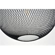 Living District Kenna 1-Light Metal & Glass Pendant in Black/Clear