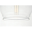 Living District Kenna 1-Light Metal & Glass Pendant in Chrome/Clear