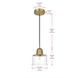 Living District Kenna 1-Light Metal Pendant in Chrome and Clear Finish