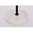 Living District Eclipse 2-Light Metal & Glass Table Lamp in Black/Frosted White