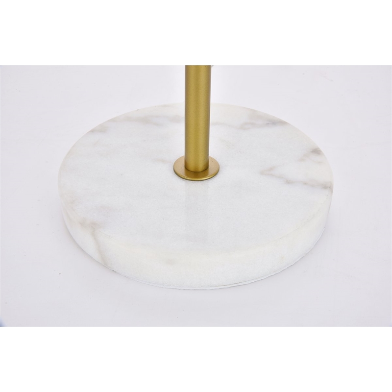 Living District Eclipse 2-Light Metal & Glass Table Lamp in Brass/Frosted White