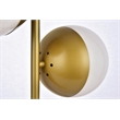 Living District Eclipse 2-Light Metal & Glass Table Lamp in Brass/Frosted White