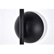 Living District Eclipse 3-Light Metal Floor Lamp in Black and Frosted White
