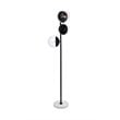 Living District Eclipse 3-Light Metal Floor Lamp in Black and Clear