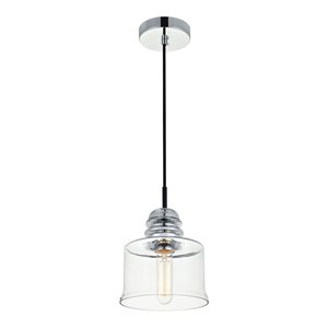 Living District Wiley 4-Light Transitional Metal Flush Mount in Chrome