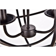 Living District Octavia 3-Light Transitional Metal Pendant in Dark Brown