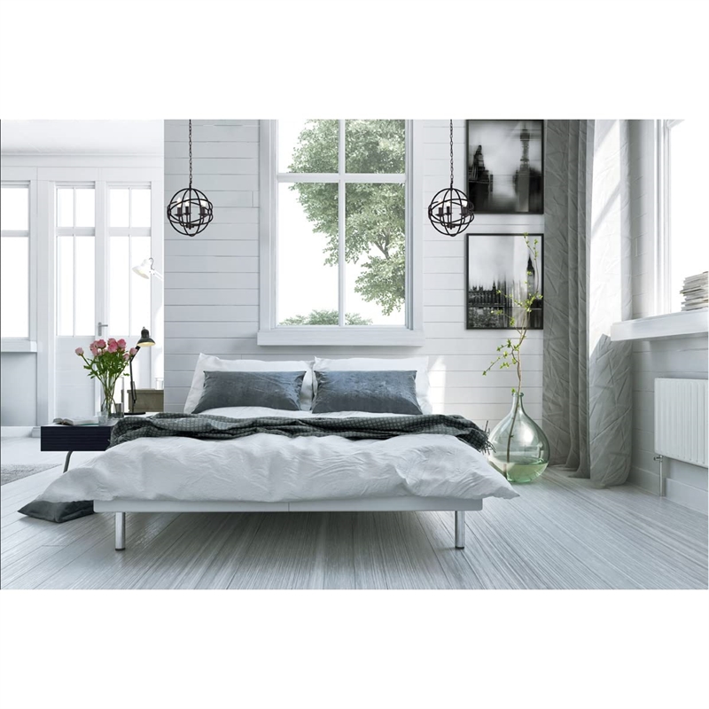 Living District Octavia 3-Light Transitional Metal Pendant in Dark Brown