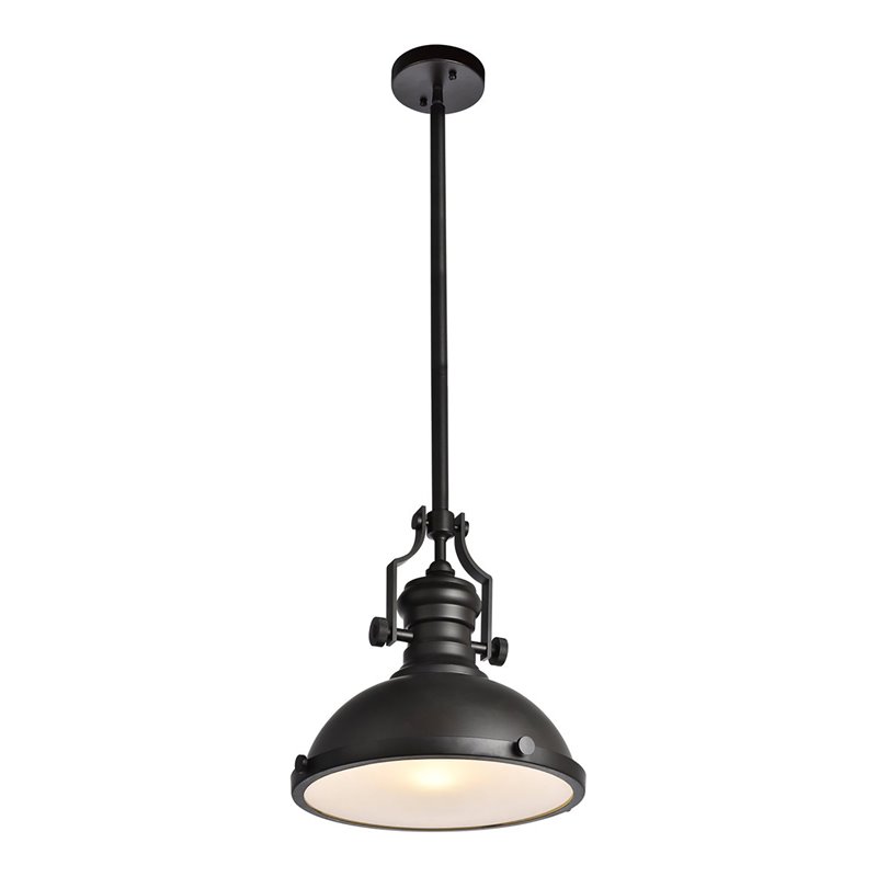 Living District Eamon 1-Light Transitional Metal Pendant in Oil Rubbed Bronze