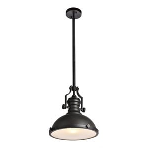 Living District Eamon 1-Light Transitional Metal Pendant in Oil Rubbed Bronze