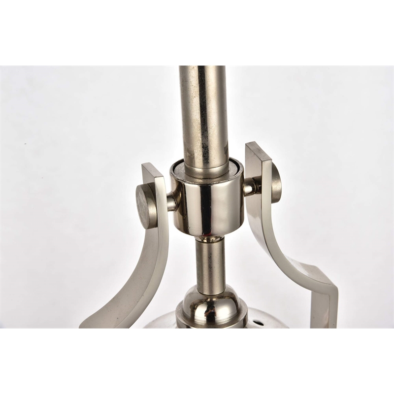 Living District Eamon 1-Light Transitional Metal Pendant in Polished Nickel
