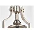 Living District Eamon 1-Light Transitional Metal Pendant in Polished Nickel