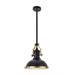Living District Eamon 1-Light Transitional Metal Pendant in Polished Nickel