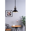 Living District Eamon 1-Light Transitional Metal Pendant in Polished Nickel