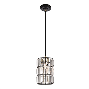 Living District Blair 1-Light Transitional Metal Pendant in Oil Rubbed Bronze
