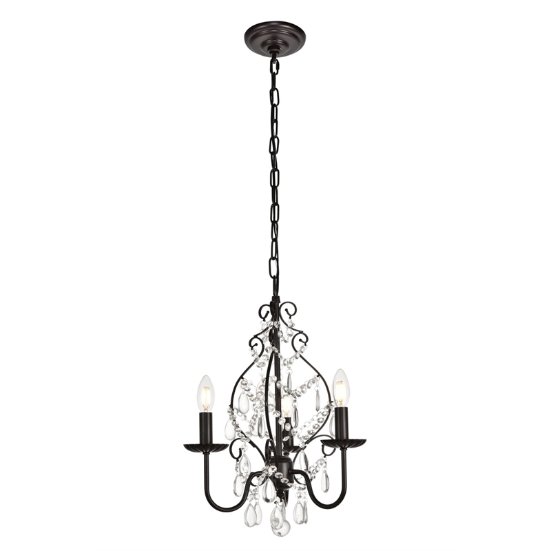 Living District Blaise 3-Light Transitional Metal Pendant in Oil Rubbed Bronze
