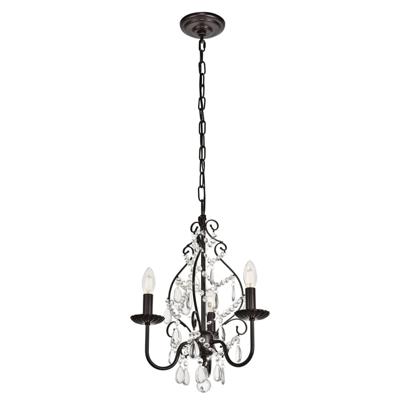 Living District Blaise 3-Light Transitional Metal Pendant in Oil Rubbed Bronze
