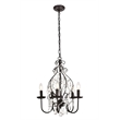 Living District Blaise 5-Light Transitional Metal Pendant in Oil Rubbed Bronze