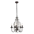 Living District Blaise 5-Light Transitional Metal Pendant in Oil Rubbed Bronze