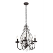 Living District Blaise 5-Light Transitional Metal Pendant in Oil Rubbed Bronze