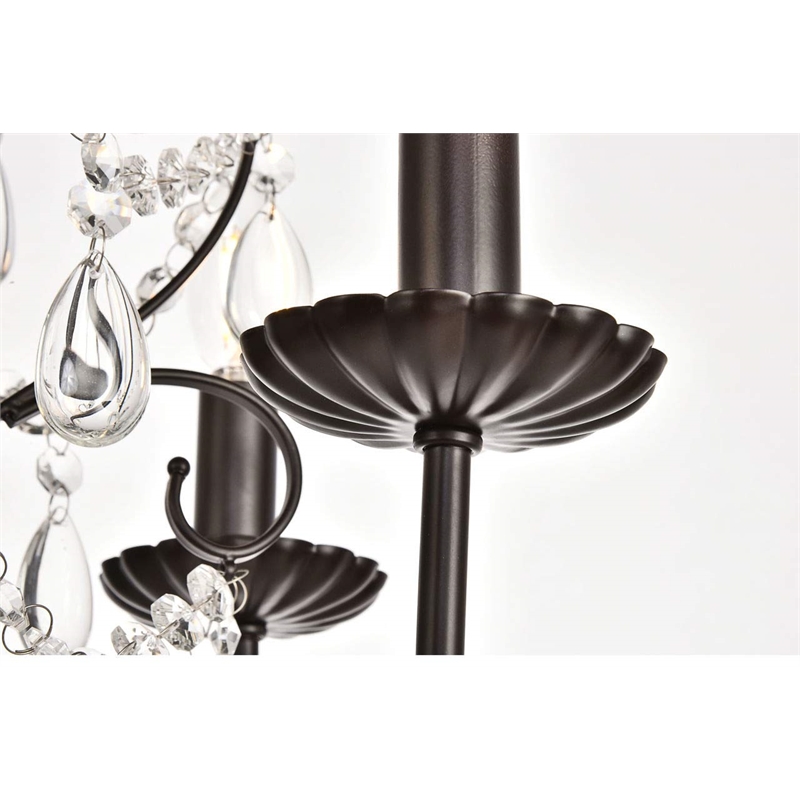 Living District Blaise 5-Light Transitional Metal Pendant in Oil Rubbed Bronze