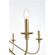 Living District Rohan 6-Light Transitional Metal Chandelier in Matte Black