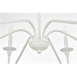 Living District Rohan 6-Light Transitional Metal Chandelier in Matte Black