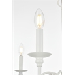Living District Rohan 6-Light Transitional Metal Chandelier in Matte Black