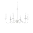 Living District Rohan 6-Light Transitional Metal Chandelier in Matte Black