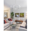 Living District Rohan 6-Light Transitional Metal Chandelier in Matte Black