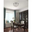 Living District Taye 3-Light Mid-Century Metal Flush Mount in Chrome