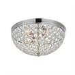 Living District Taye 3-Light Mid-Century Metal Flush Mount in Chrome
