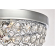 Living District Taye 3-Light Mid-Century Metal Flush Mount in Chrome