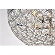 Living District Taye 3-Light Mid-Century Metal Flush Mount in Chrome