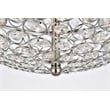 Living District Taye 3-Light Mid-Century Metal Flush Mount in Chrome