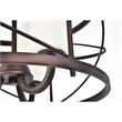 Living District Wren 3-Light Metal Pendant in Dark Copper Brown and White