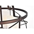 Living District Wren 3-Light Metal Pendant in Dark Copper Brown and White