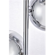 Living District Eclipse 3-Light Metal & Glass Floor Lamp in Chrome/Clear