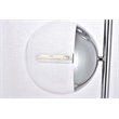 Living District Eclipse 3-Light Metal & Glass Floor Lamp in Chrome/Clear