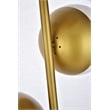 Living District Eclipse 3-Light Metal & Glass Floor Lamp in Brass/Frosted White