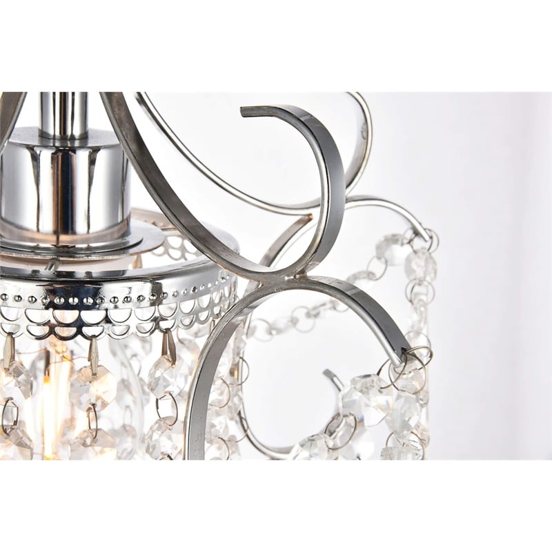 Living District Kirin 1-Light Transitional Metal Pendant in Chrome