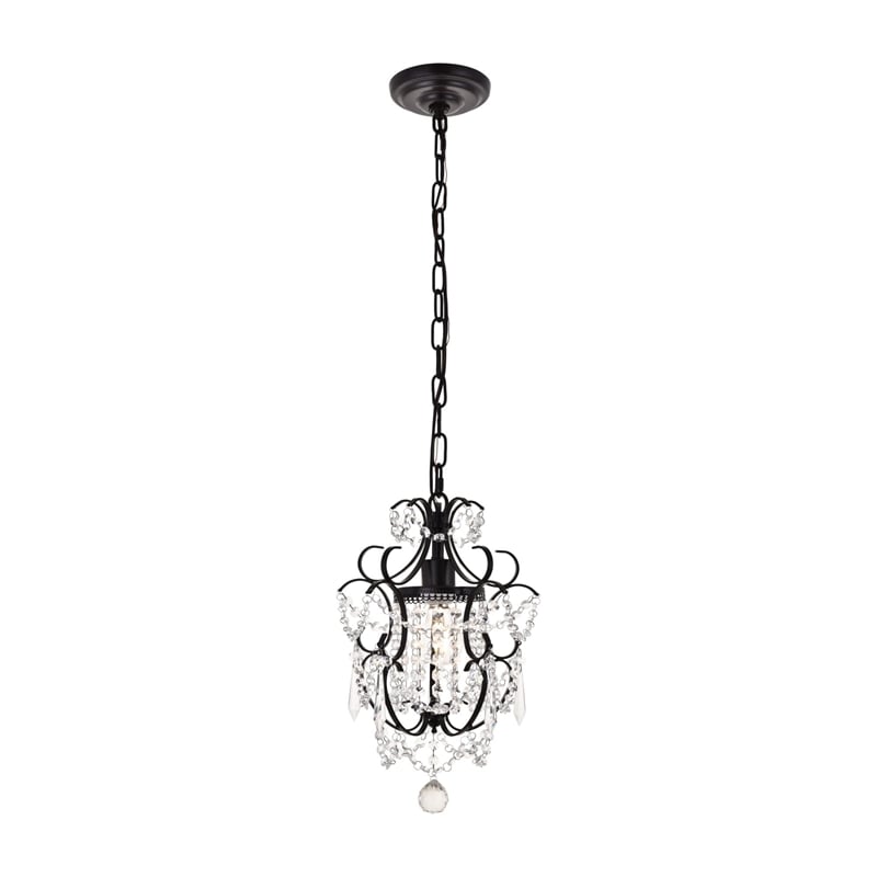 Living District Kirin 1-Light Transitional Metal Pendant in Chrome
