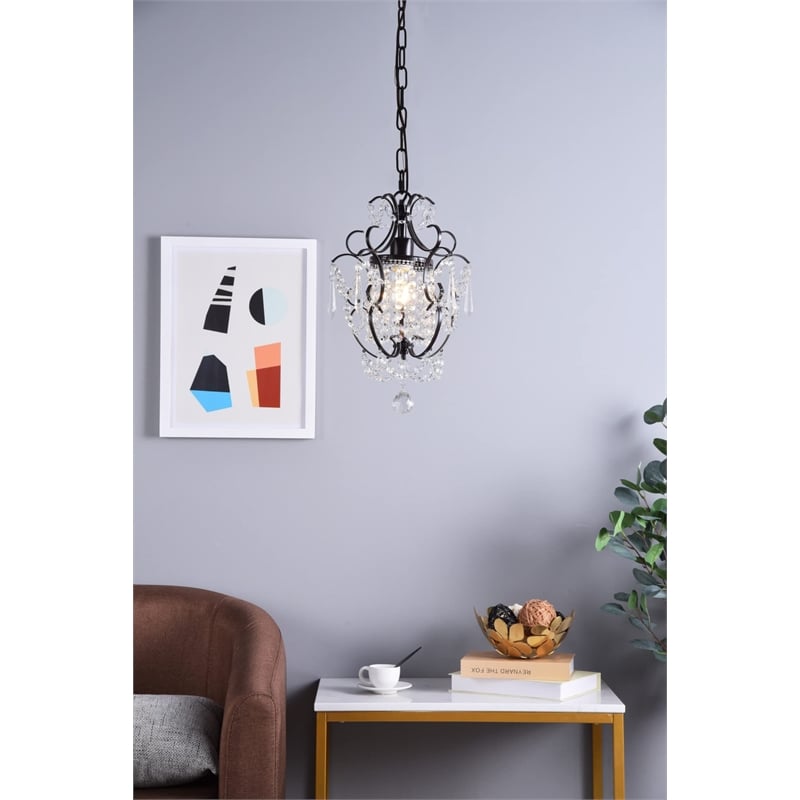 Living District Kirin 1-Light Transitional Metal Pendant in Chrome