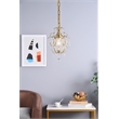 Living District Kirin 1-Light Transitional Metal Pendant in Chrome