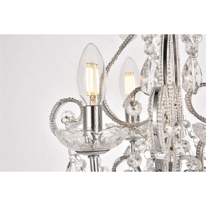 Living District Kato 4-Light Transitional Metal Pendant in Chrome