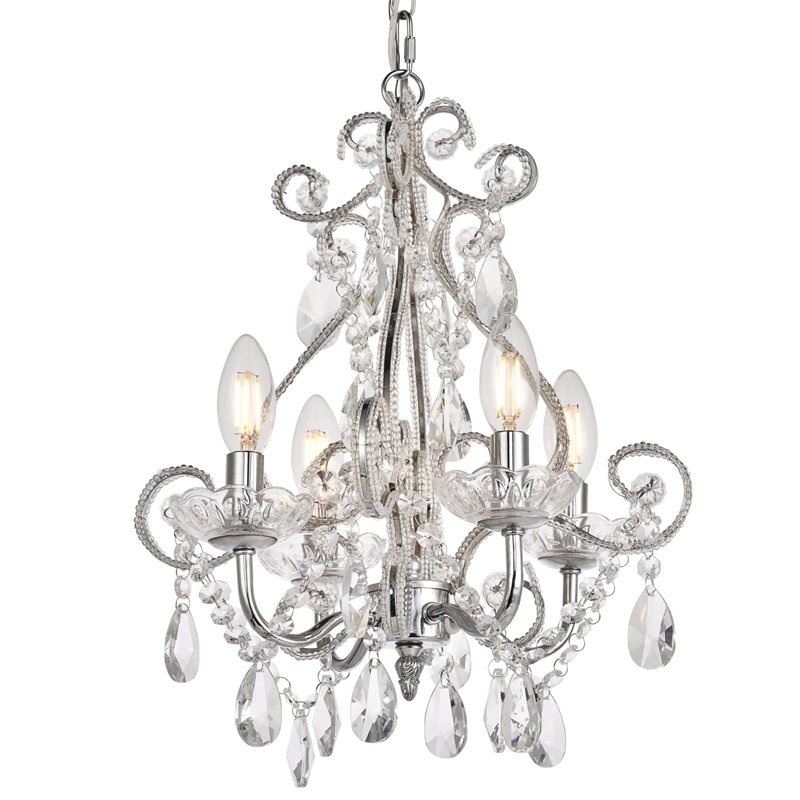 Living District Kato 4-Light Transitional Metal Pendant in Chrome