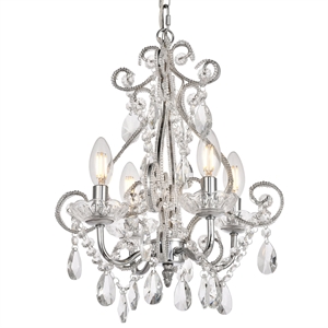 Living District Kato 4-Light Transitional Metal Pendant in Chrome