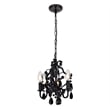 Living District Karter 3-Light Transitional Metal Pendant in Polished Black