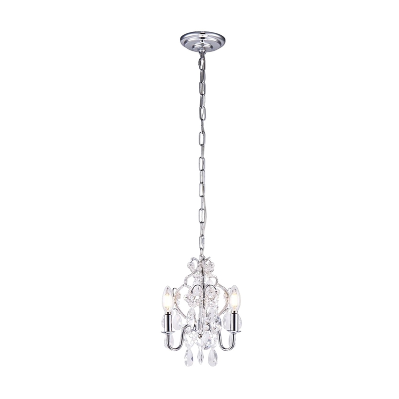 Living District Karter 3-Light Transitional Metal Pendant in Chrome
