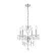 Living District Elle 4-Light Transitional Metal Pendant in Chrome